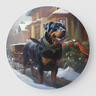 Rottweiler jul - helgsäsong stor klocka