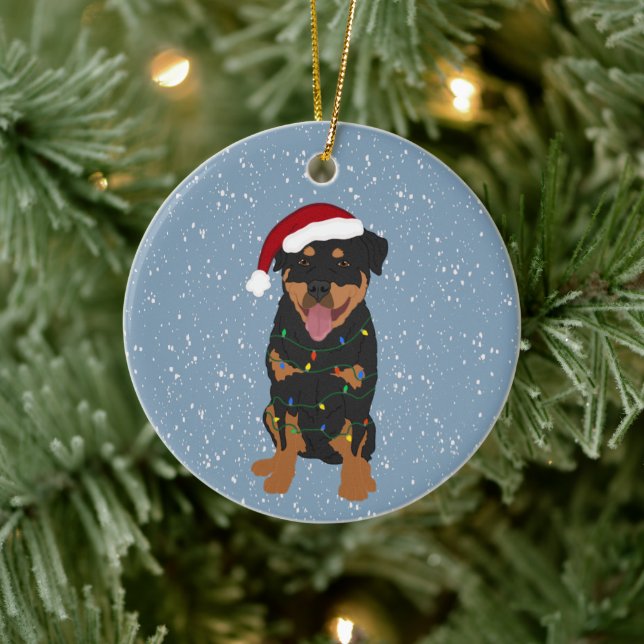 Rottweiler-jul Julgransprydnad Keramik (Träd)