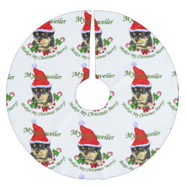 Rottweiler jul Merry Julgransmatta Borstad Polyester