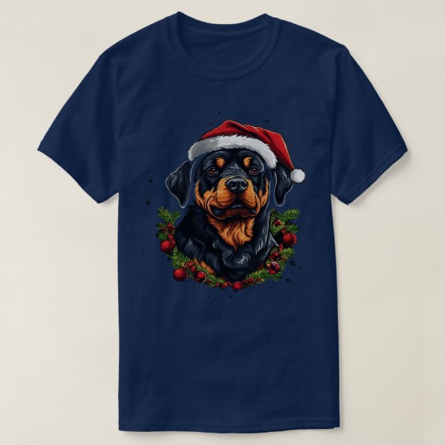 Rottweiler-jul T Shirt (Design framsida)
