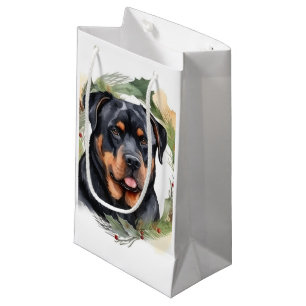 Rottweiler Jul Utandning Festive Valp
