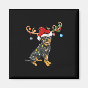 Rottweiler Julafton Gift Santas Reindeer Rottweile Magnet