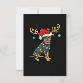 Rottweiler Julafton Gift Santas Reindeer Rottweile OSA Kort