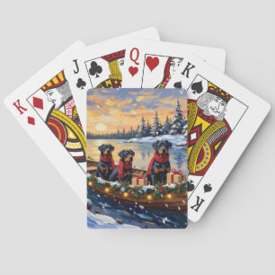 Rottweiler julbåt semester casinokort