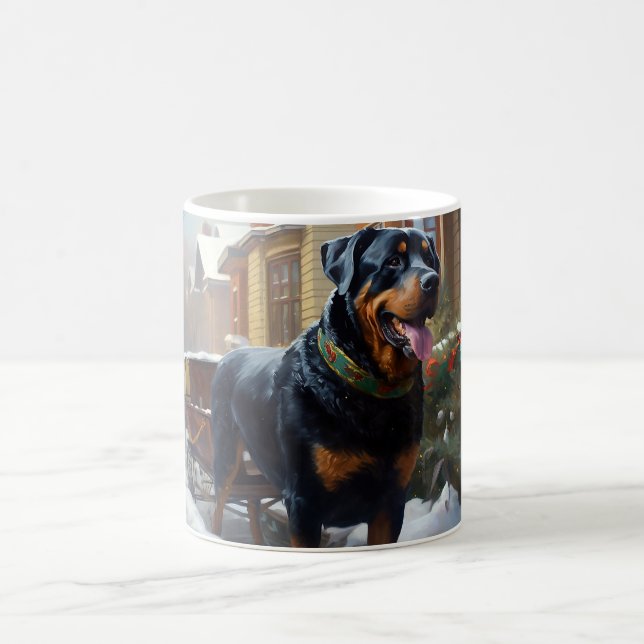 Rottweiler Julfirande Säsong Kaffemugg (Center)