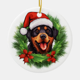 Rottweiler-julfransen Julgransprydnad Keramik