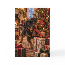 Rottweiler Julkort | Busig Rottie