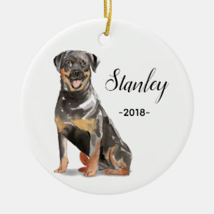 Rottweiler julprydnad julgransprydnad keramik