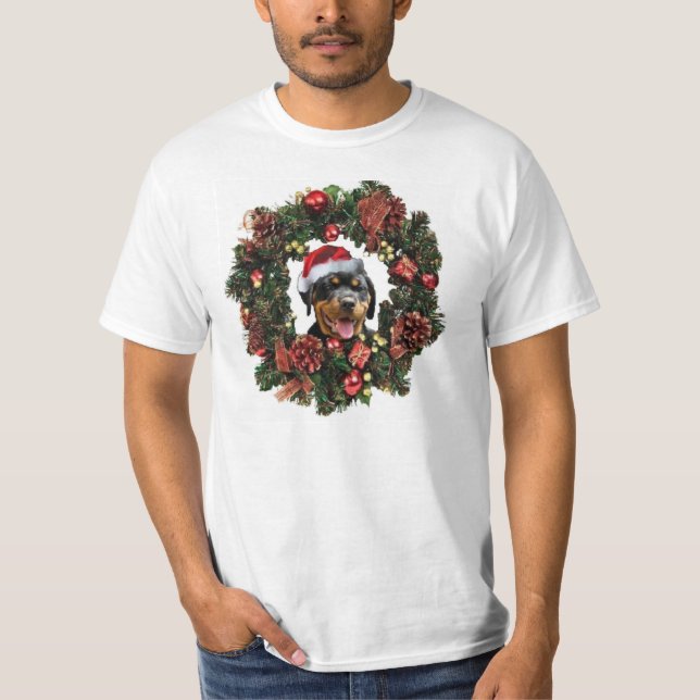 Rottweiler julskjorta tee (Framsida)