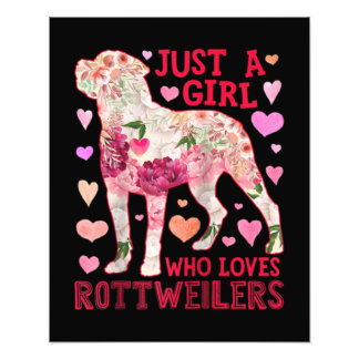 Rottweiler Just A Girl Who Loves Dog Fototryck