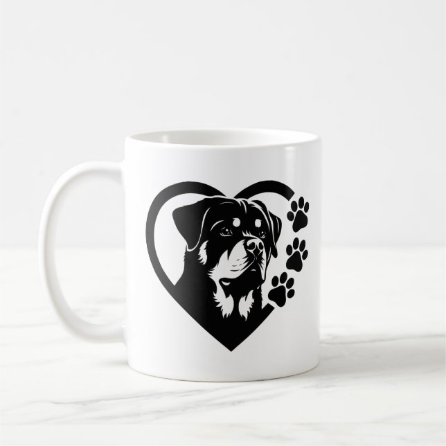 Rottweiler Kaffemugg (Vänster)