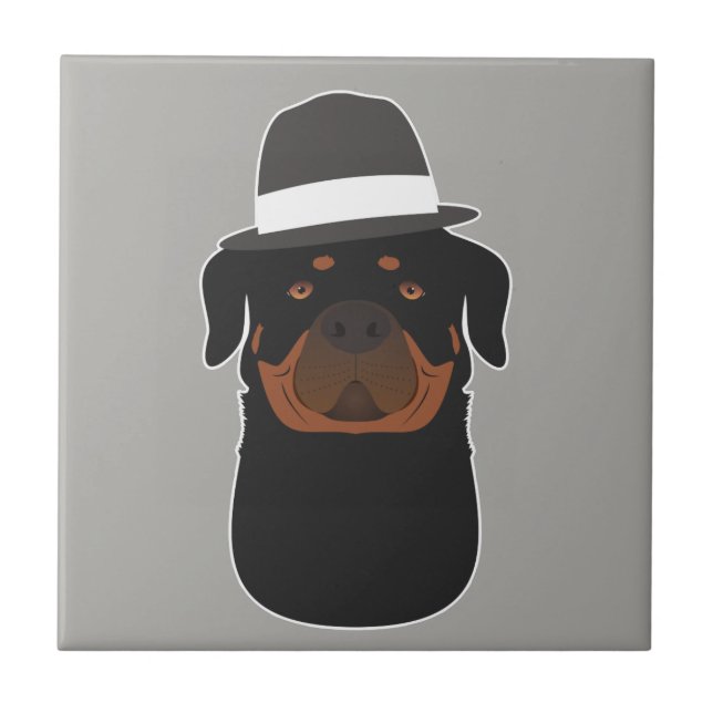 Rottweiler Kakelplatta (Framsidan)
