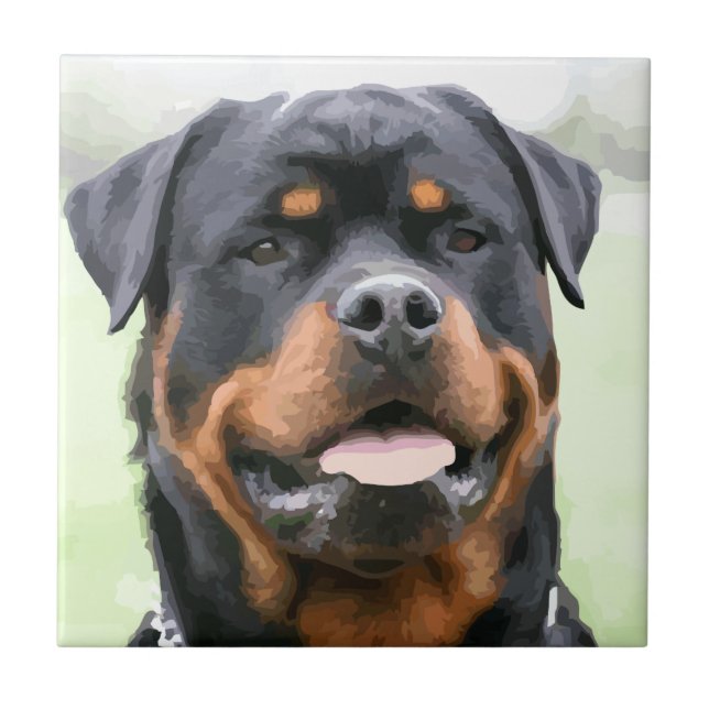 rottweiler kakelplatta (Framsidan)