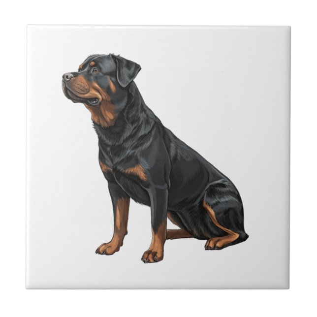 Rottweiler Kakelplatta (Framsidan)