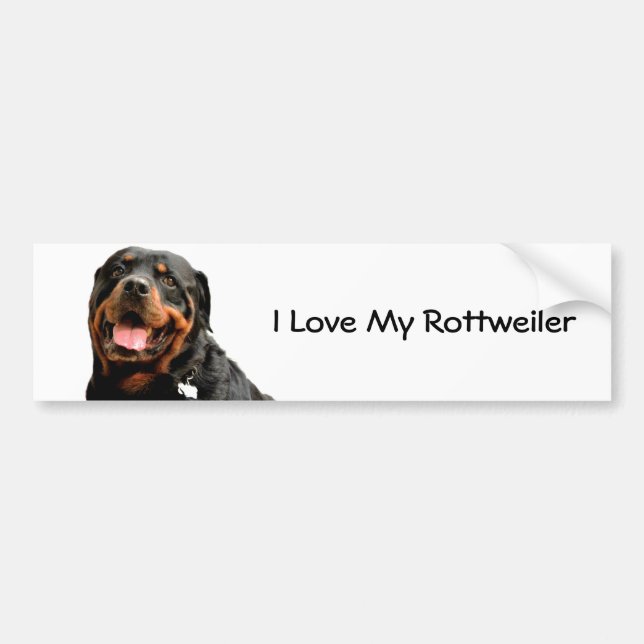 Rottweiler kärlek bildekal (Framsidan)