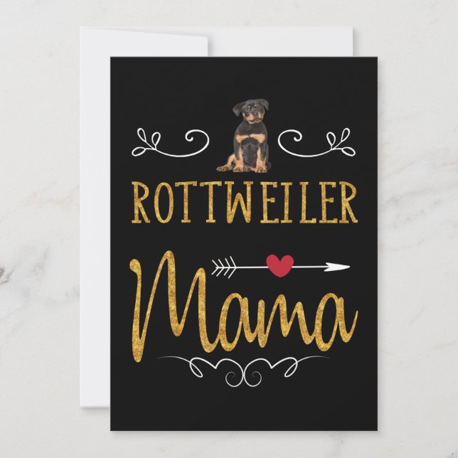 Rottweiler kärlek mamma julkort (Framsida)