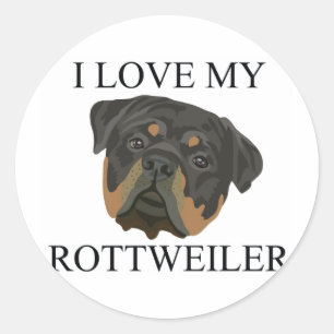 ROTTWEILER-kärlek! Runt Klistermärke