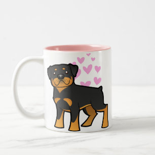 Rottweiler kärlek Två-Tonad mugg