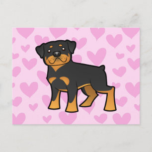 Rottweiler Kärlek Vykort