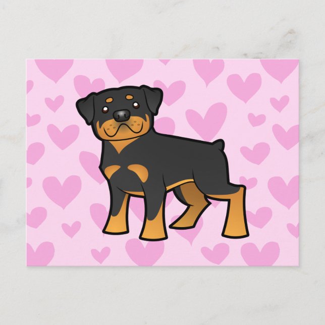 Rottweiler Kärlek Vykort (Framsida)