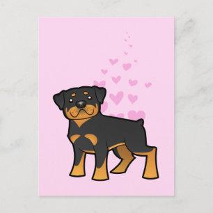 Rottweiler Kärlek Vykort