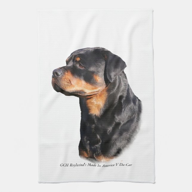 Rottweiler Kökshandduk (Vertikal)