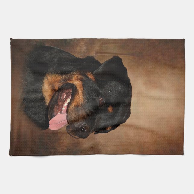 Rottweiler kökshandduk (Horisontell)