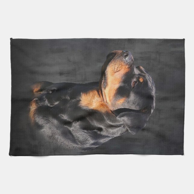 Rottweiler Kökshandduk (Horisontell)