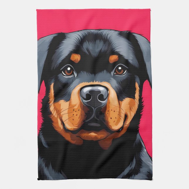 Rottweiler Kökshandduk (Vertikal)