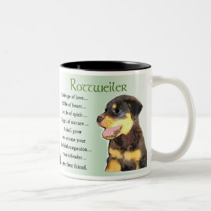 Rottweiler konstgåvor Två-Tonad mugg