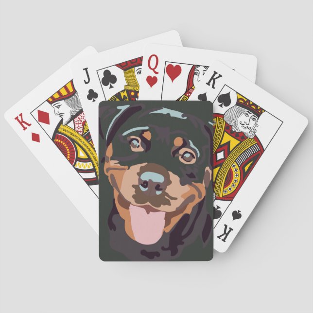 Rottweiler-kort Casinokort (Baksidan)