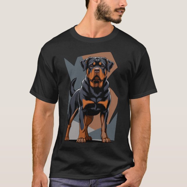 Rottweiler-kunglighet: Kraft i varje pixel T Shirt (Framsida)