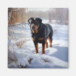 Rottweiler Let It Snow Jul Magnet