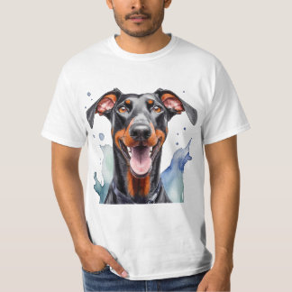 Rottweiler Lycklig Ansikte Hund T Shirt