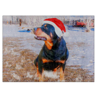 Rottweiler, målning av glas