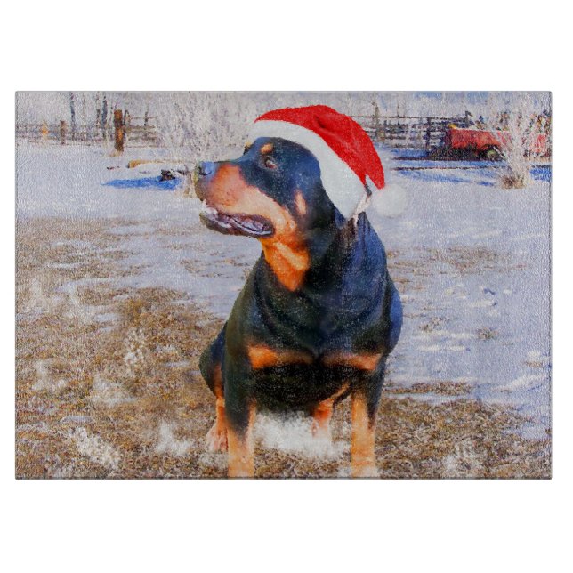 Rottweiler, målning av glas (Framsidan)