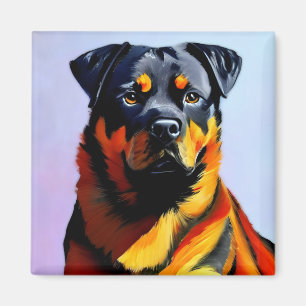 Rottweiler-målning Magnet