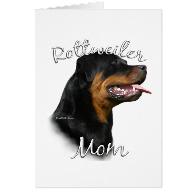 Rottweiler Mamma 2 Hälsningskort (Framsidan)