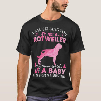 Rottweiler Mamma Baby Funny Cute Hundägare Djuräls T Shirt