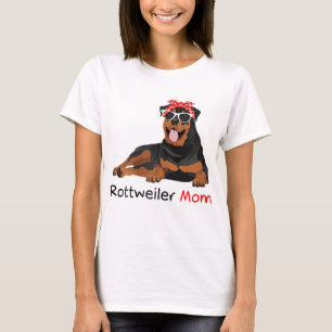 Rottweiler Mamma Bandana Womens Rottweiler Hund T Shirt
