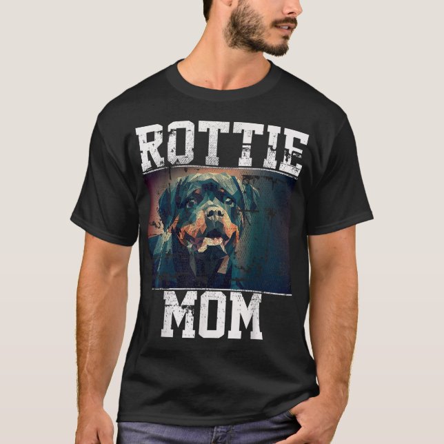 Rottweiler Mamma - Gift för Rottie Älskare T Shirt (Framsida)