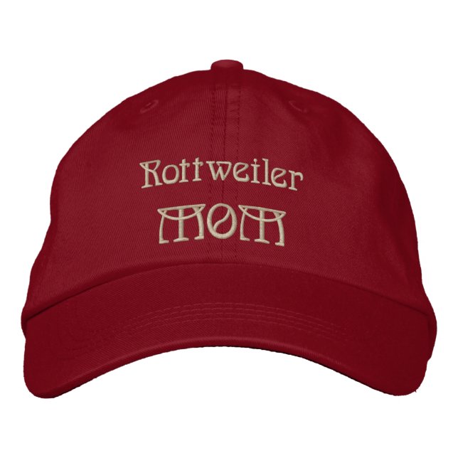 Rottweiler Mamma Gifts Broderad Keps (Framsida)