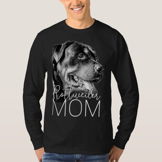 Rottweiler Mamma - Hund T Shirt (Framsida)