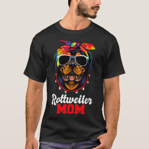 Rottweiler Mamma Hund Tie Dye Pullover T Shirt