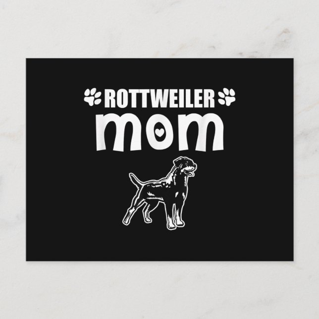 Rottweiler Mamma I Hund Owner Gift Vykort (Framsida)