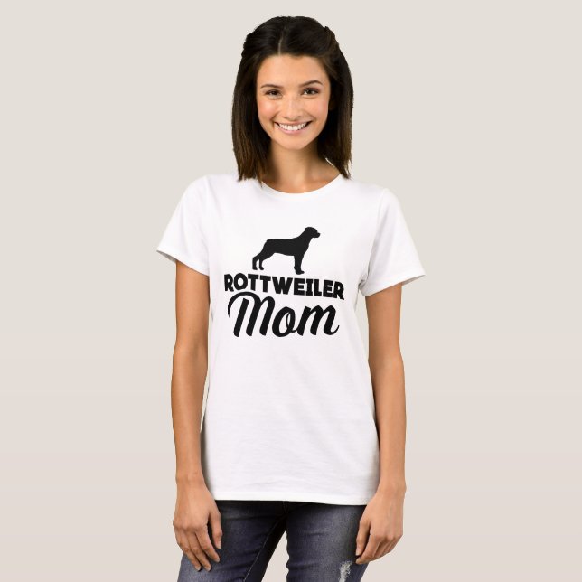 Rottweiler mamma tee shirt (Hel framsida)