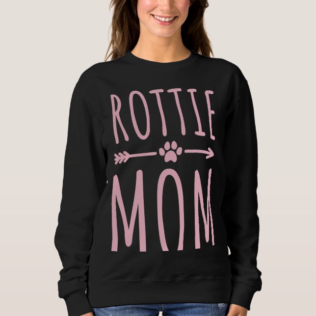 Rottweiler Mamma Women Girls Hundägare Rottie Mamm T Shirt (Framsida)