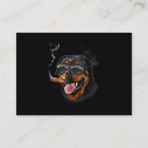 Rottweiler med grillarm, solfångare visitkort