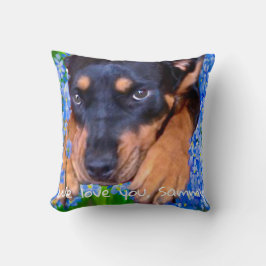 Rottweiler Memorial Pillow to Hug Kudde