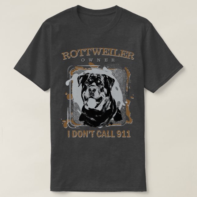 Rottweiler Metzgerhund (10) T Shirt (Design framsida)
